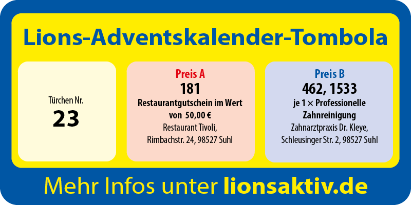 Lions Advents-Tombola